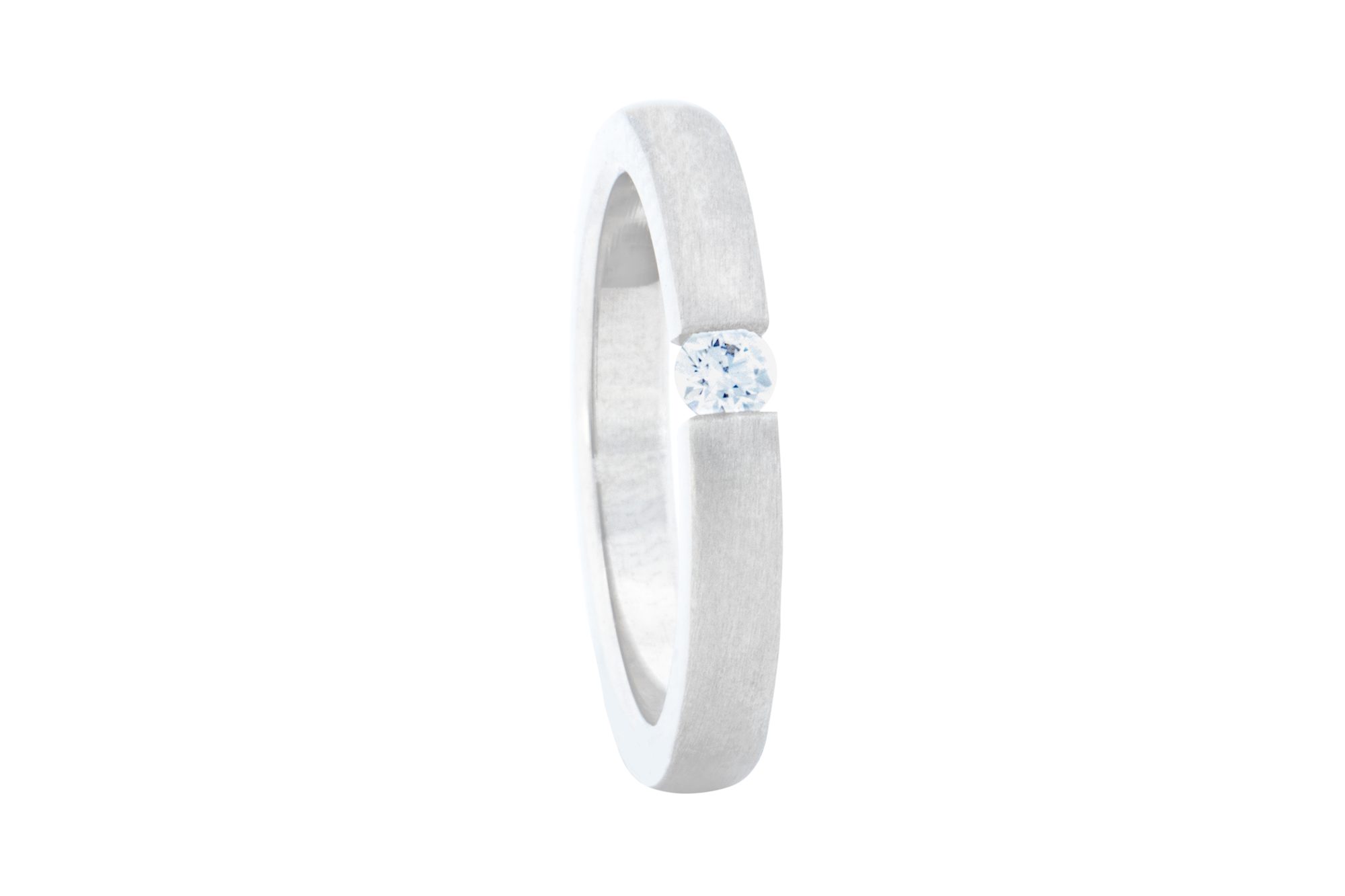 Ring mit freiliegendem Diamant, architektonisches Design
